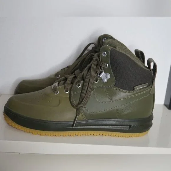 Nike Air Force 1 Lunar Duckboot/ Sneakerboot Olive Youth Boys 7Y - Picture 7 of 11